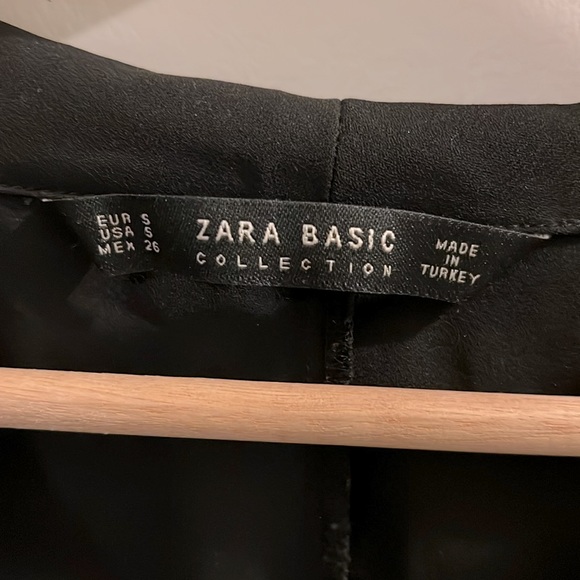Zara Black Wrapped Blouse Size Small - Picture 4 of 7